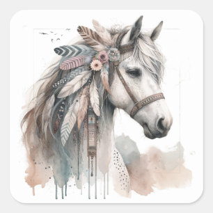 Watercolour Horse Stickers