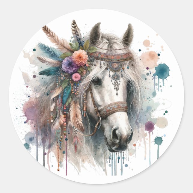 Watercolour Horse Stickers (Front)