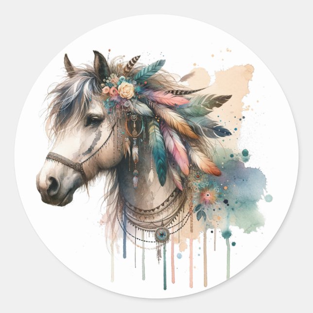 Watercolour Horse Stickers (Front)