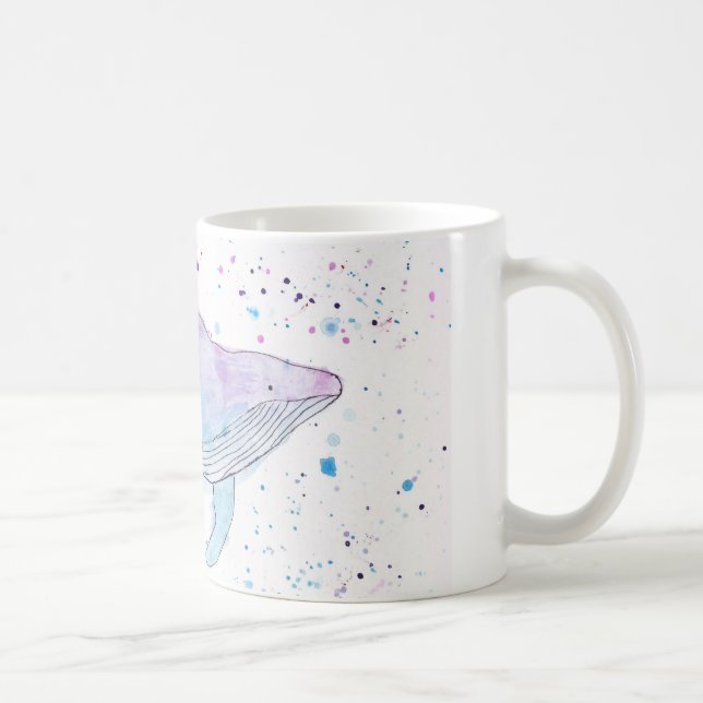 Watercolour Humpback Whale Mug (Right)