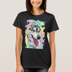 Watercolour Husky T-Shirt