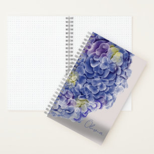 Watercolour hydrangeas Dot Grid BuJo Notebook