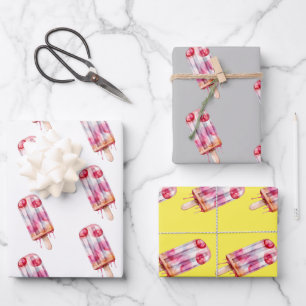 Watercolour ice cream wrapping paper 