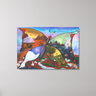 Watercolour Illustration Fantasy Fascinating World Canvas Print