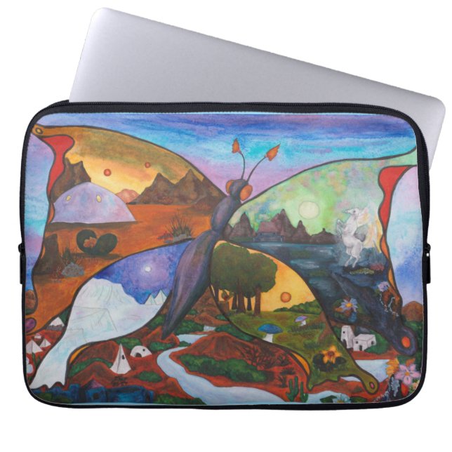 Watercolour Illustration Fantasy Fascinating World Laptop Sleeve (Front)