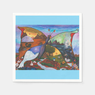 Watercolour Illustration Fantasy Fascinating World Napkin