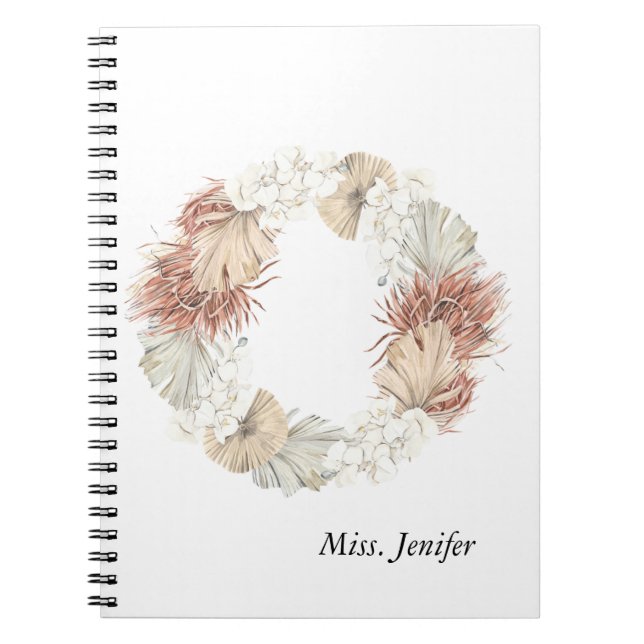 Watercolour Inspirational teacher gift Notebook (Front)