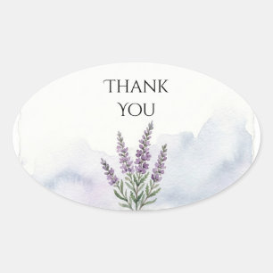 Watercolour Lavender Sprig Wedding Sticker