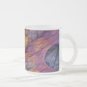 "Watercolour Leaves" Frosted Glass Mug