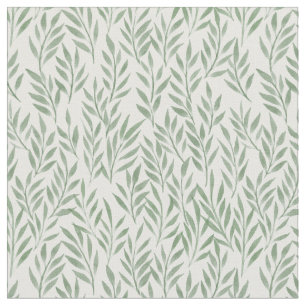Watercolour Leaves Pattern Fabric