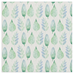 Watercolour Leaves Pattern Fabric