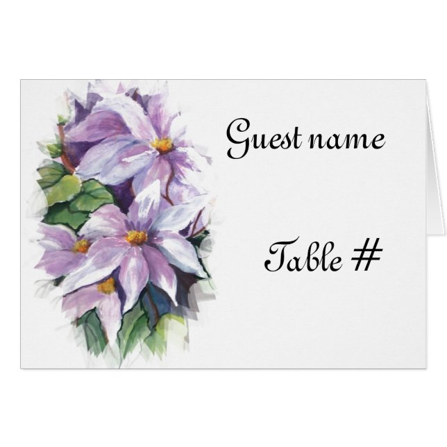 Watercolour lilak clematis flower (Front Horizontal)