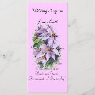 Watercolour lilak clematis flower programme