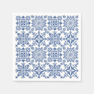 Watercolour Mandala Azure Hard plastic coaster Napkin