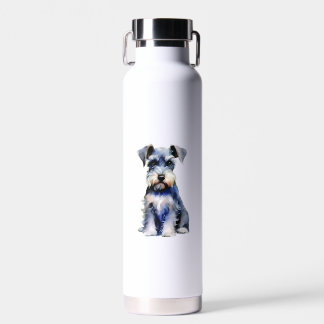 Watercolour Miniature Schnauzer  Water Bottle