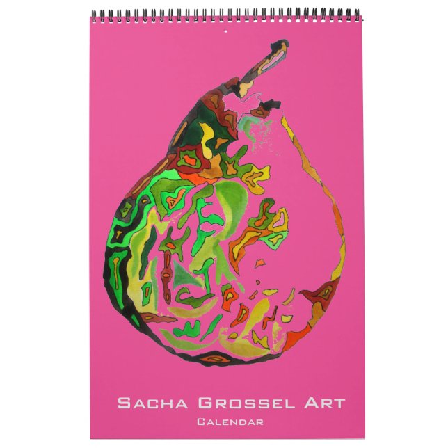 Watercolour Modern Art calendar by Sacha Grossel (Cover)