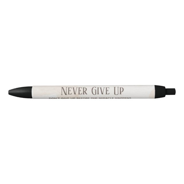 Watercolour Motivation Quote Black Ink Pen (Front)