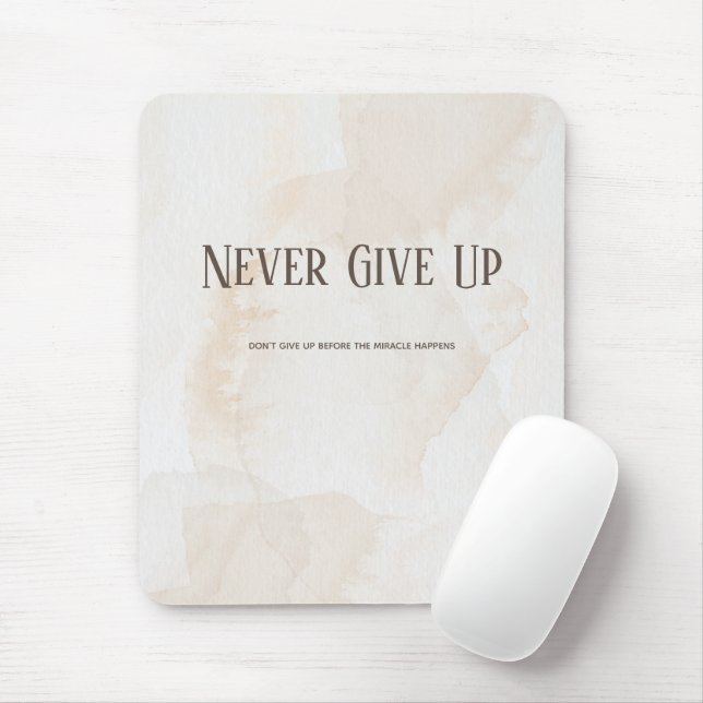 Watercolour Motivation Quote Mouse Mat (With Mouse)