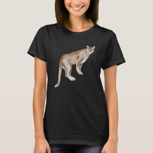 Watercolour Mountain Lion Animal Nature Wildlife A T-Shirt