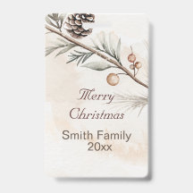 Watercolour Neutral colour Christmas tree
