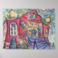 Watercolour Painting Ottawa Old Synagogue Jewish