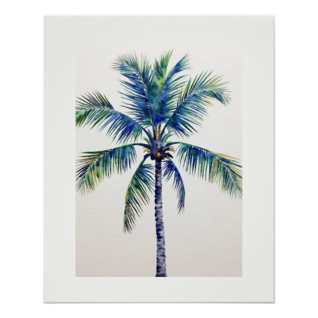 WATERCOLOUR PALM TREE POSTER (Front)