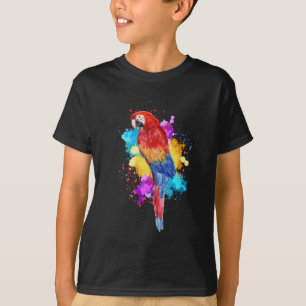 Watercolour Parrot Bird Painting Graphic T-Shirt