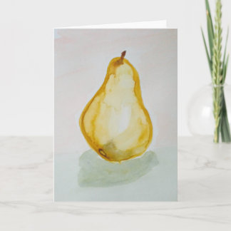 Watercolour Pear Greeting Card