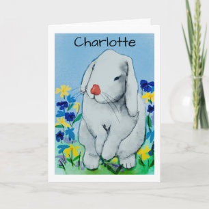 Watercolour Rabbit Card