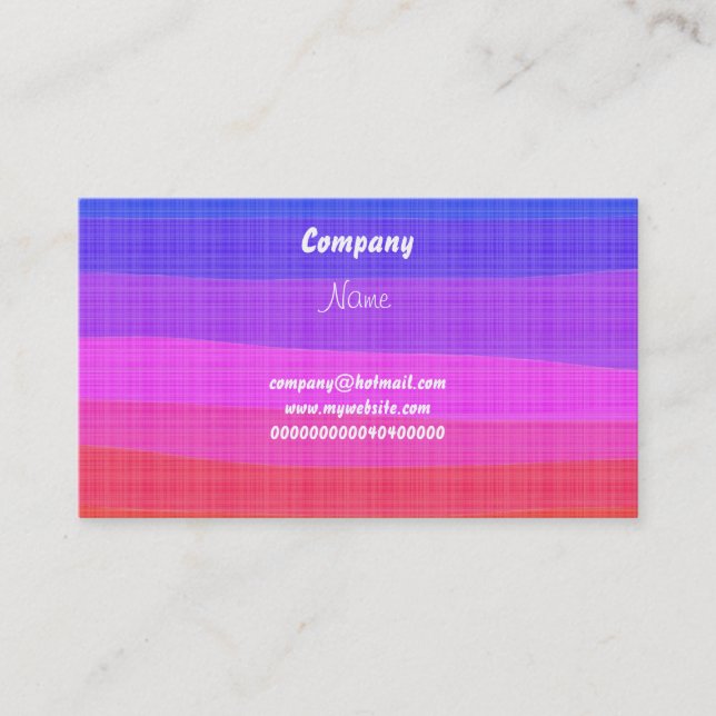 Watercolour Rainbow, Business Card (Front)