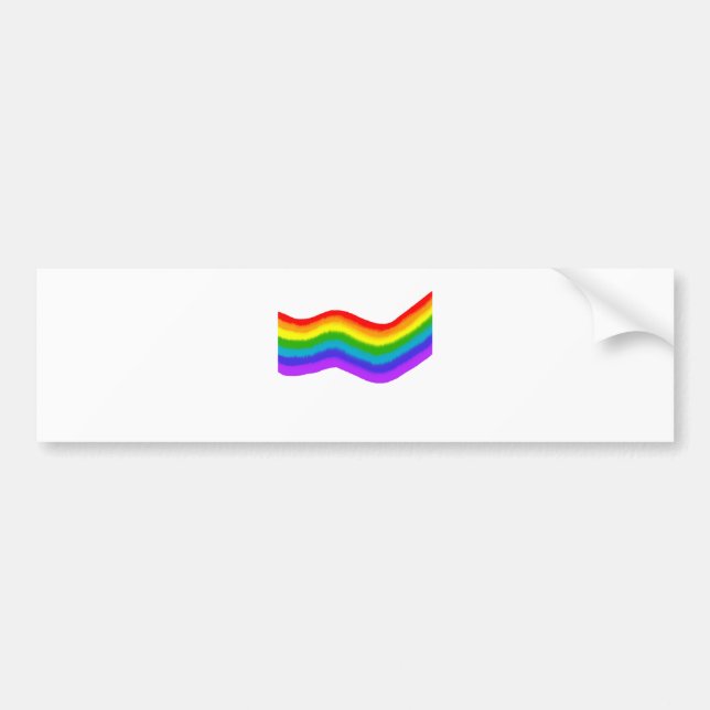 Watercolour rainbow colours bumper sticker (Front)