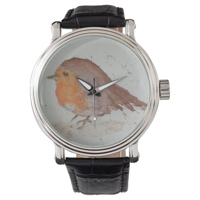 Watercolour Robin Watch (Front)