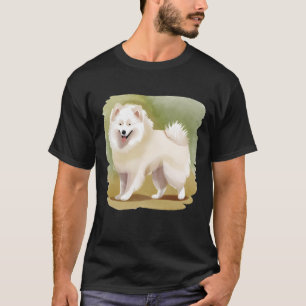 Watercolour Samoyed Dog Sticker2 T-Shirt