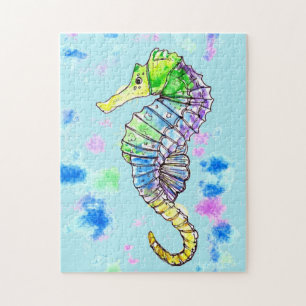 Watercolour Seahorse Jigsaw Puzzle