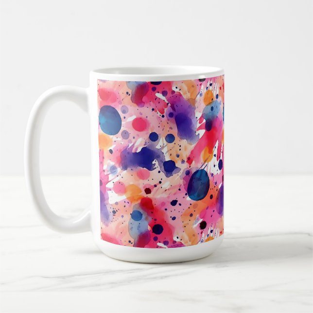 Watercolour Splashes  Coffee Mug (Left)