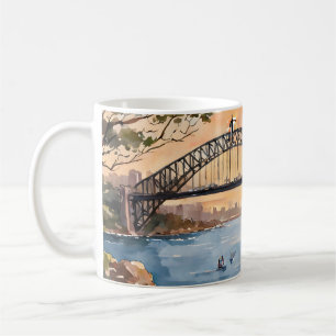 Watercolour Sunset: Sydney Harbour Brilliance Coffee Mug