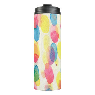 Watercolour texture thermal tumbler
