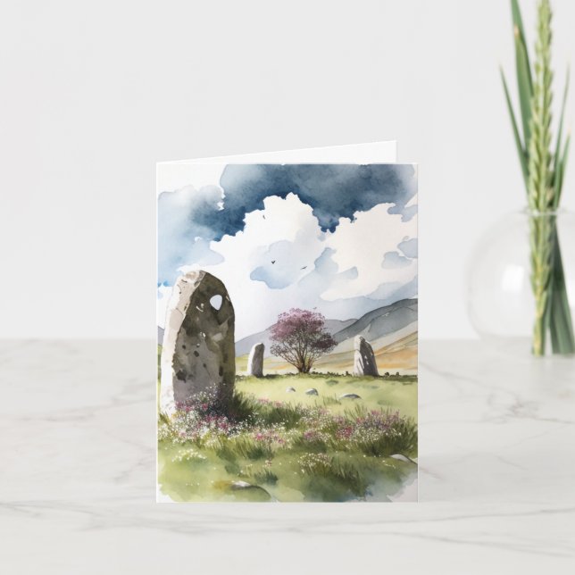 Watercolour Thank You - Castlerigg Stone Circle Card (Front)