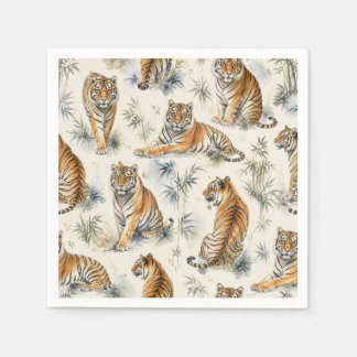 Watercolour Tigers Napkin