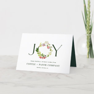 Watercolour traditional botanical modern holiday c card