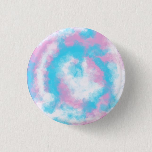 Watercolour transgender badge (subtle) (Front)
