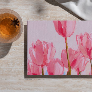 Watercolour Tulips Mother’s Day Card pink