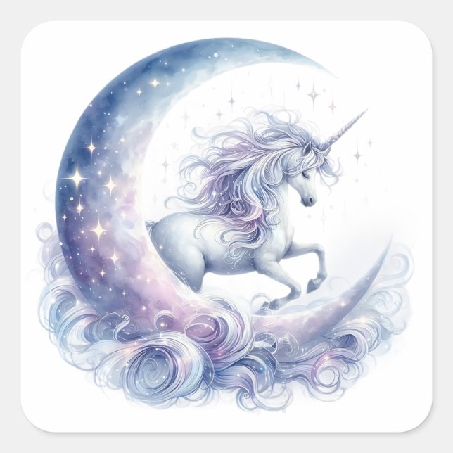 Watercolour Unicorn Stickers (Front)