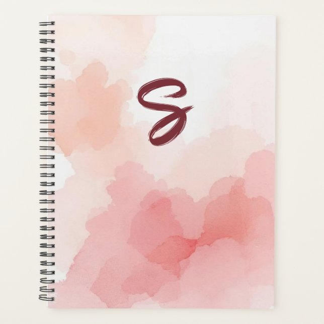 Watercolour Wash Initial Planner (Front)