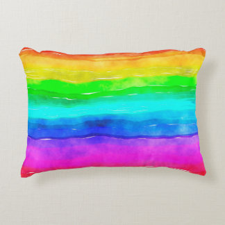 Watercolour watercolor paint wash decorative cushion