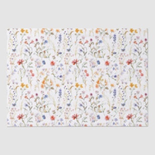 Watercolour wild flower Small Business Packaging Tissue Paper