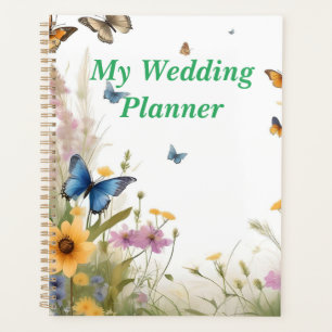 Watercolour Wildflower Butterfly, Wedding Planner