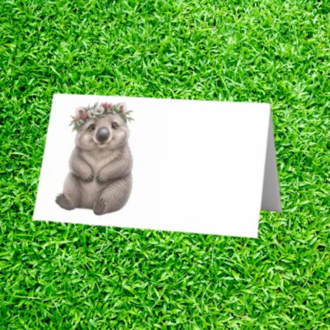  Watercolour Wombat Party Place Card (makes every guest feel special and every table setting delightfully unique.)