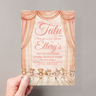 🦊🐰🩰 Watercolour Woodland Ballerina Invitations