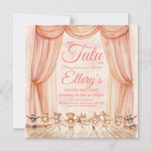 🦊🐰🩰 Watercolour Woodland Ballerina Invitations